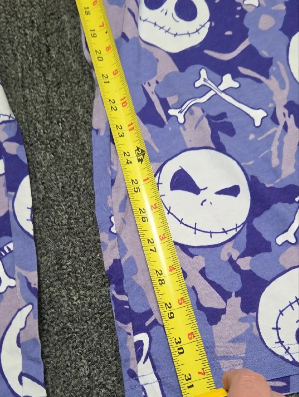 (#3C) Disney Purple Camouflage Skull-Print Pajama Pants - Picture 5 of 6